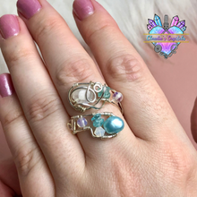 Load image into Gallery viewer, Funky Silver Plated Rings by Claudia&#39;s Crystals

